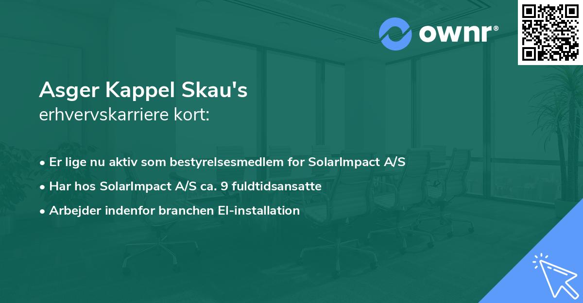 Asger Kappel Skau's erhvervskarriere kort