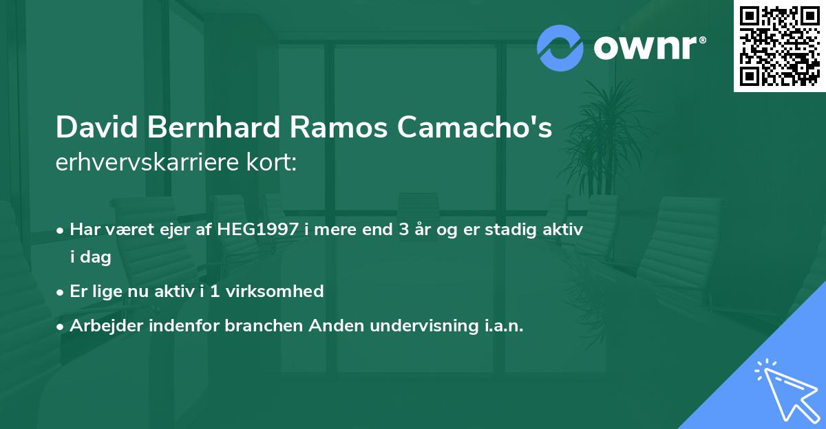 David Bernhard Ramos Camacho's erhvervskarriere kort