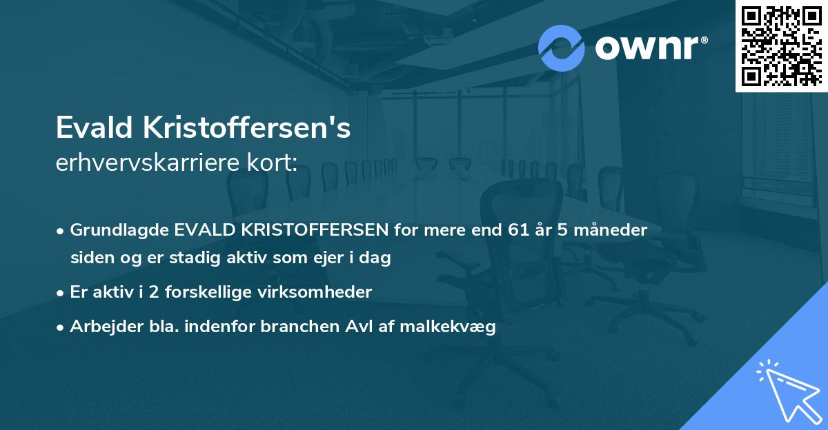 Evald Kristoffersen's erhvervskarriere kort