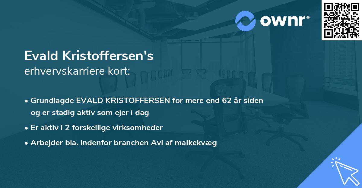 Evald Kristoffersen's erhvervskarriere kort