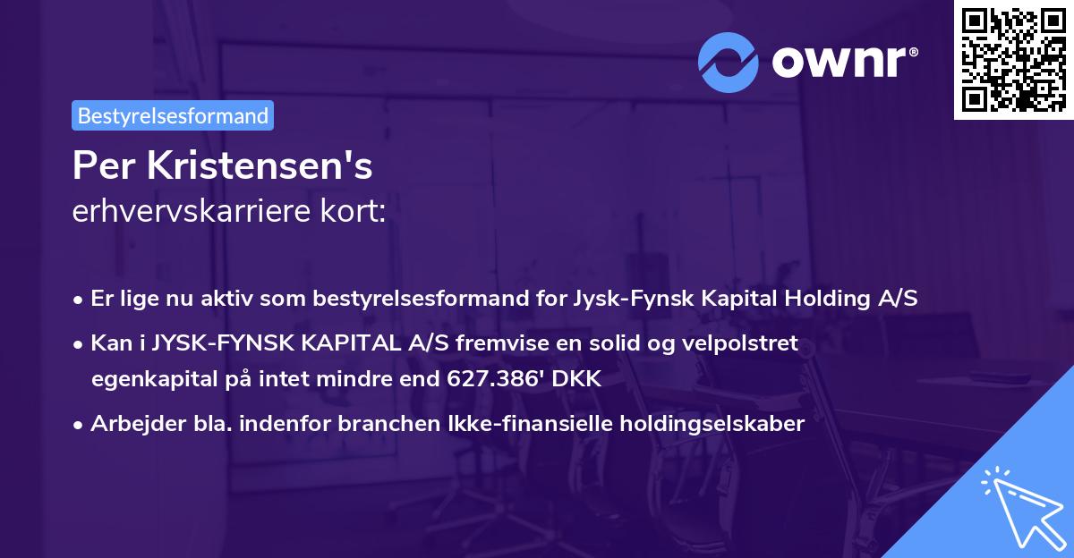 Per Kristensen's erhvervskarriere kort