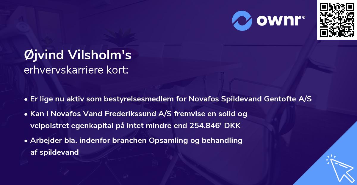 Øjvind Vilsholm's erhvervskarriere kort