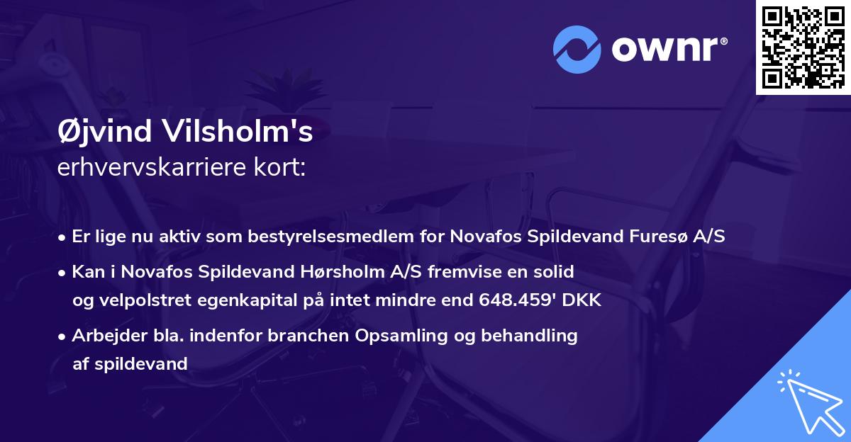 Øjvind Vilsholm's erhvervskarriere kort