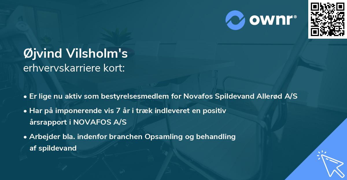 Øjvind Vilsholm's erhvervskarriere kort