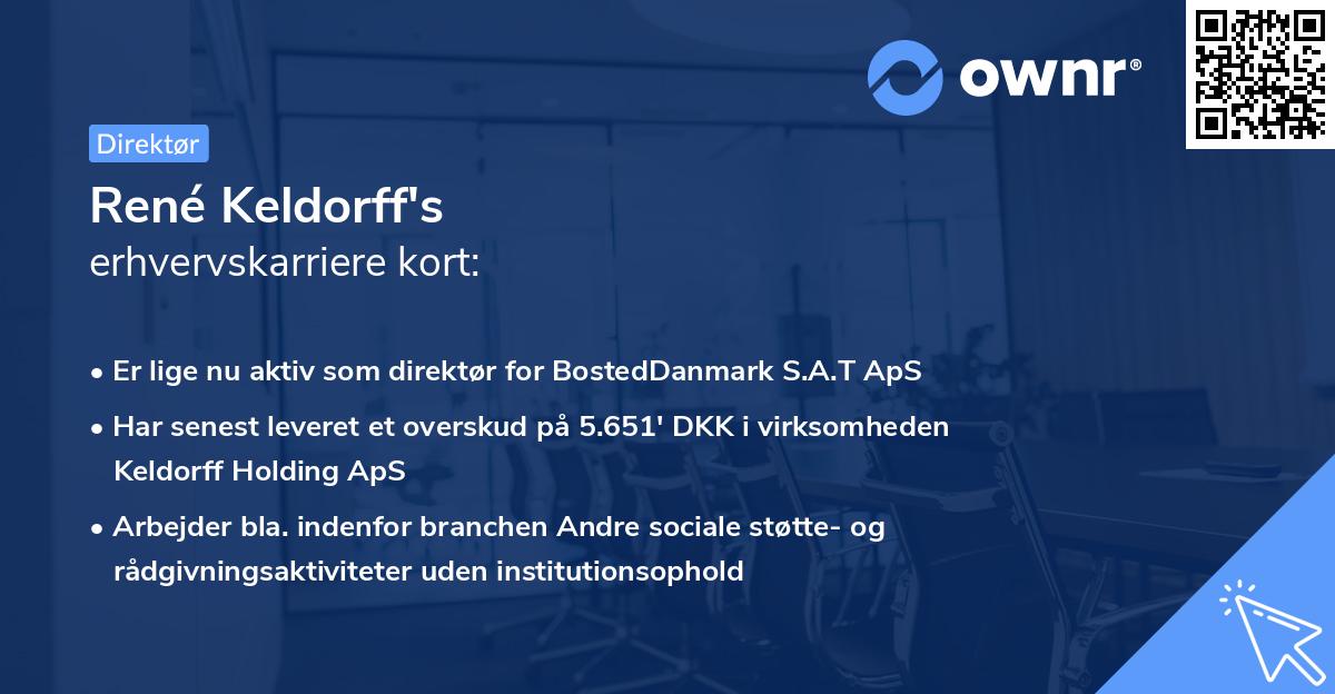 René Keldorff's erhvervskarriere kort