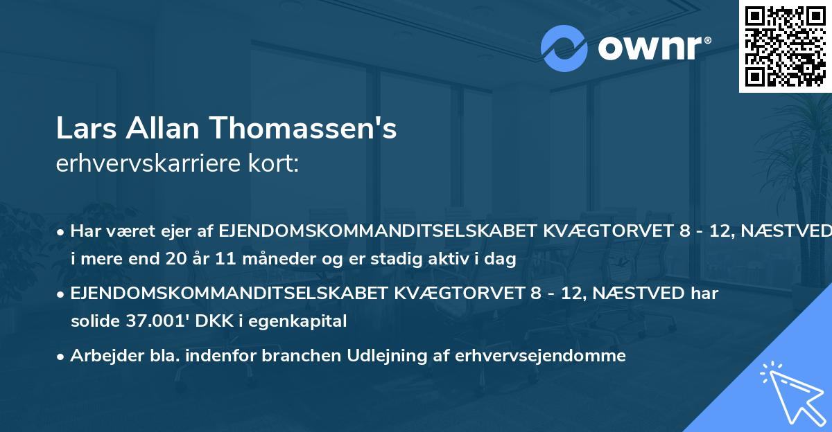 Lars Allan Thomassen's erhvervskarriere kort