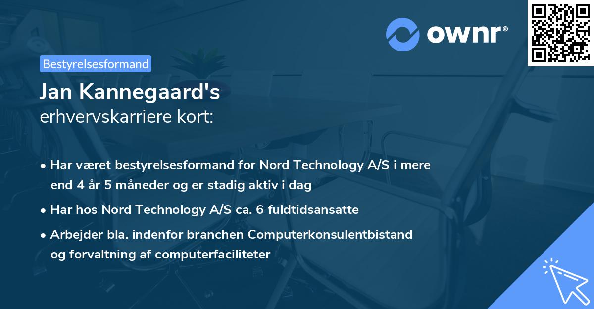 Jan Kannegaard's erhvervskarriere kort