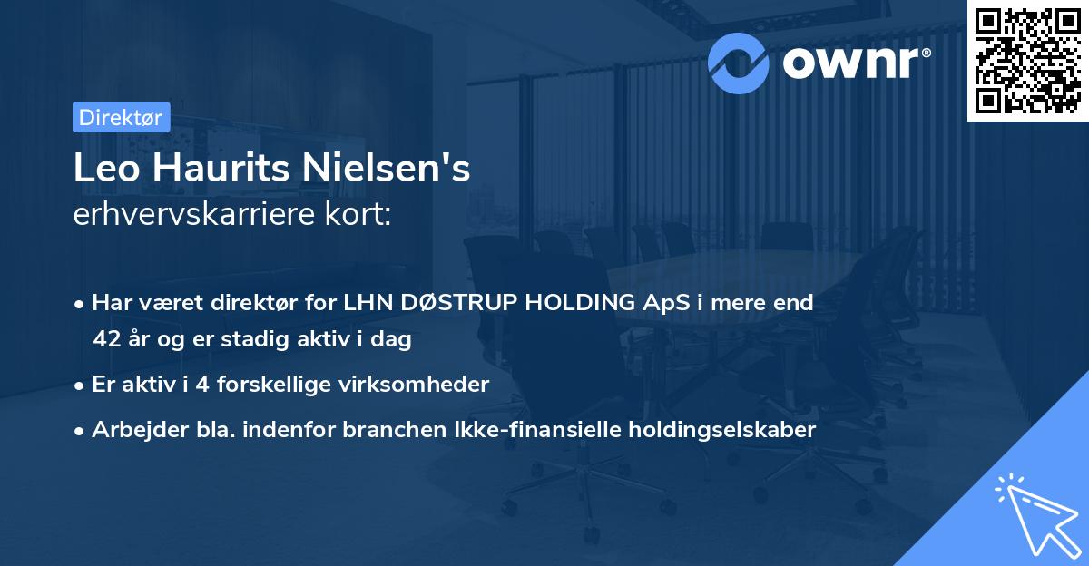 Leo Haurits Nielsen's erhvervskarriere kort