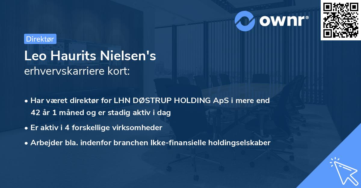 Leo Haurits Nielsen's erhvervskarriere kort