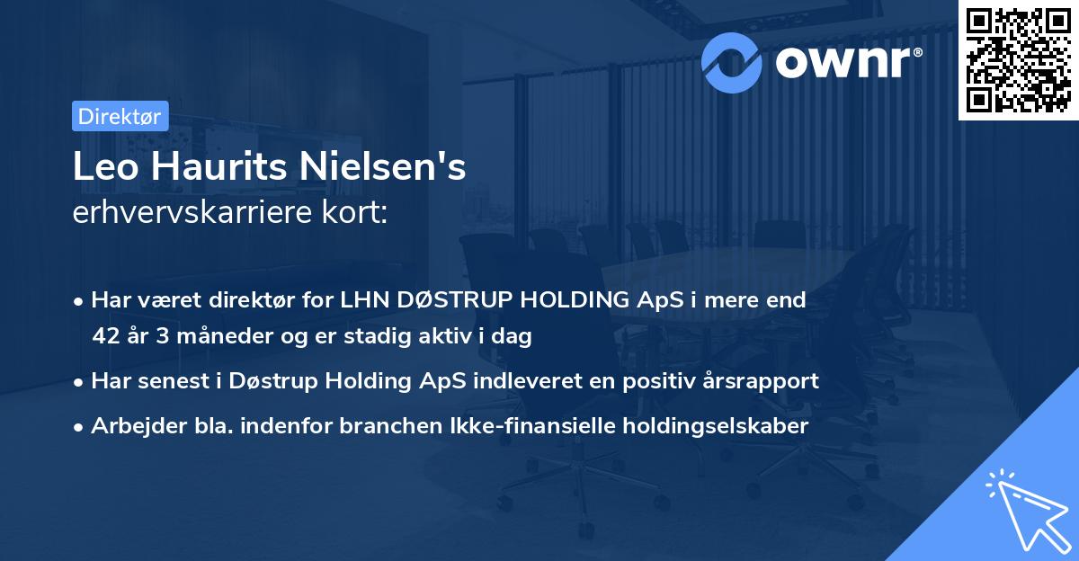Leo Haurits Nielsen's erhvervskarriere kort