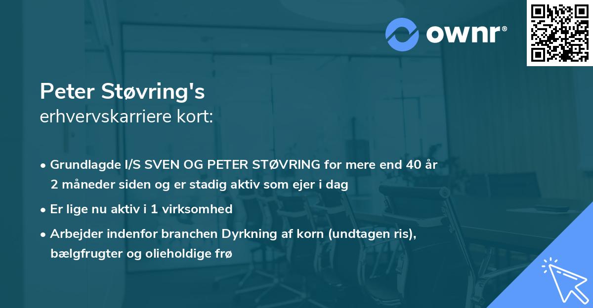 Peter Støvring's erhvervskarriere kort