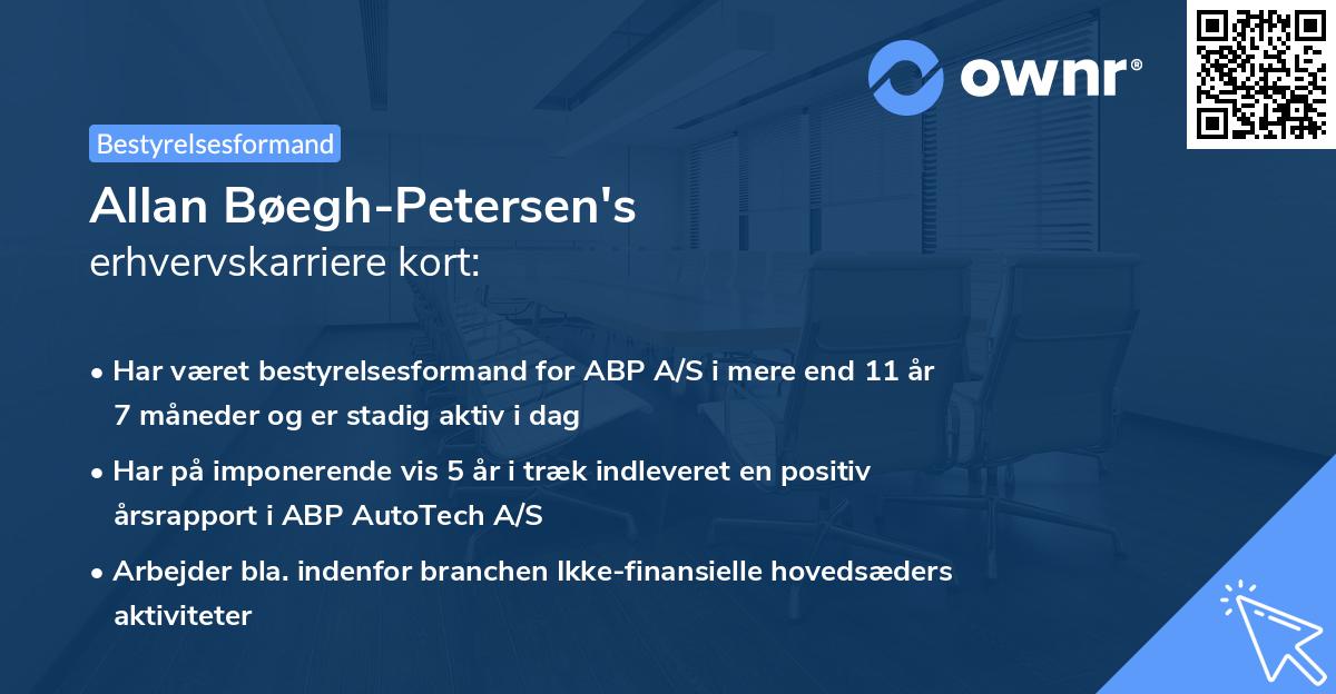 Allan Bøegh-Petersen's erhvervskarriere kort