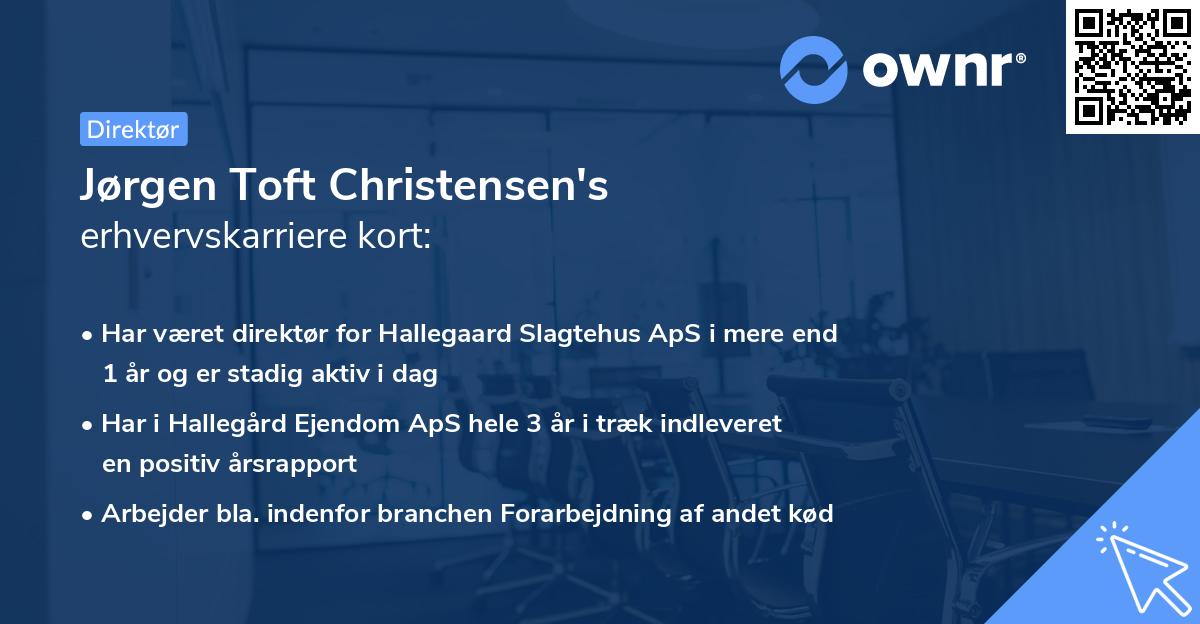 Jørgen Toft Christensen's erhvervskarriere kort