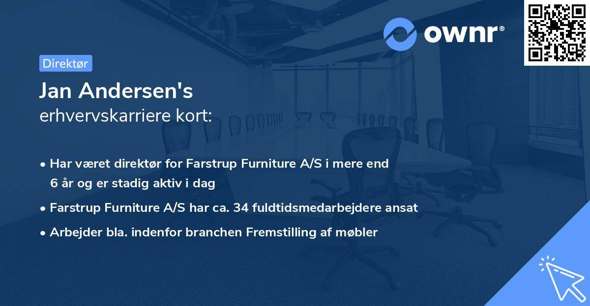 Jan Andersen's erhvervskarriere kort