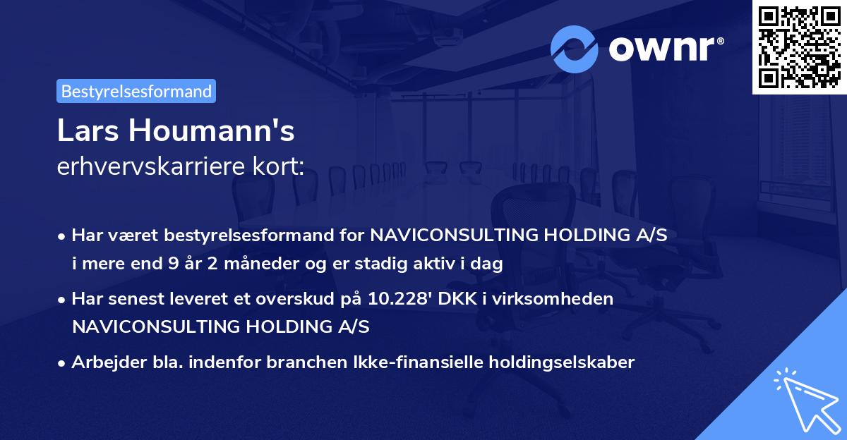 Lars Houmann's erhvervskarriere kort