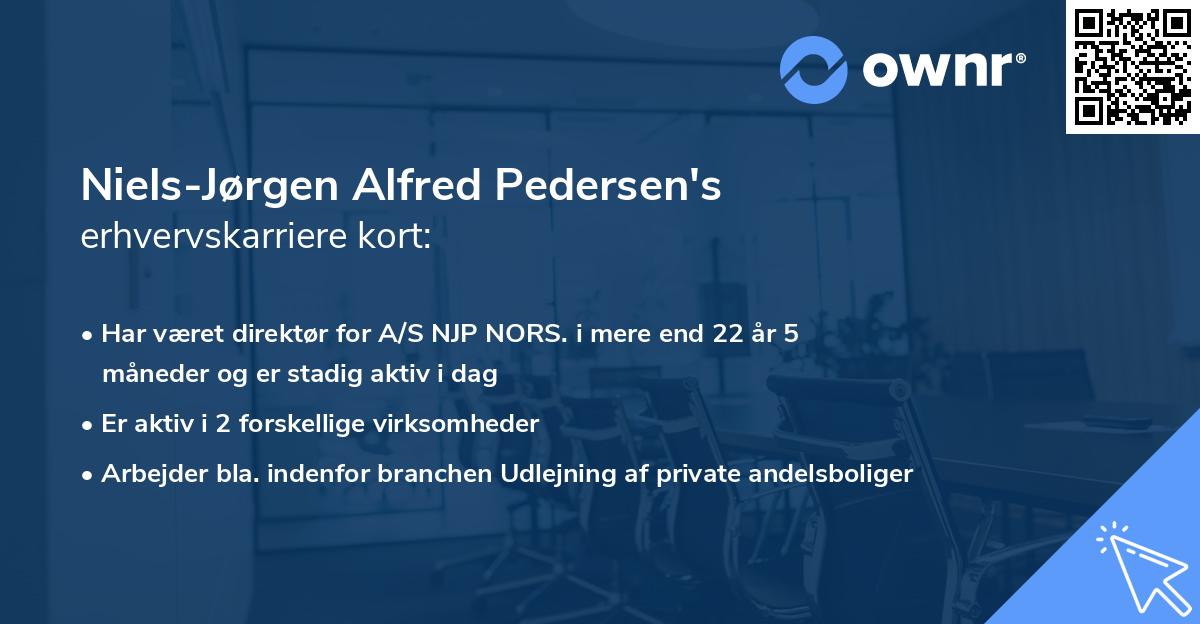 Niels-Jørgen Alfred Pedersen's erhvervskarriere kort