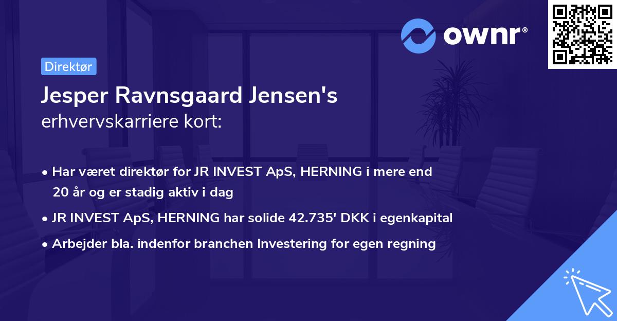 Jesper Ravnsgaard Jensen's erhvervskarriere kort
