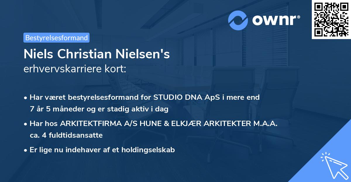 Niels Christian Nielsen's erhvervskarriere kort