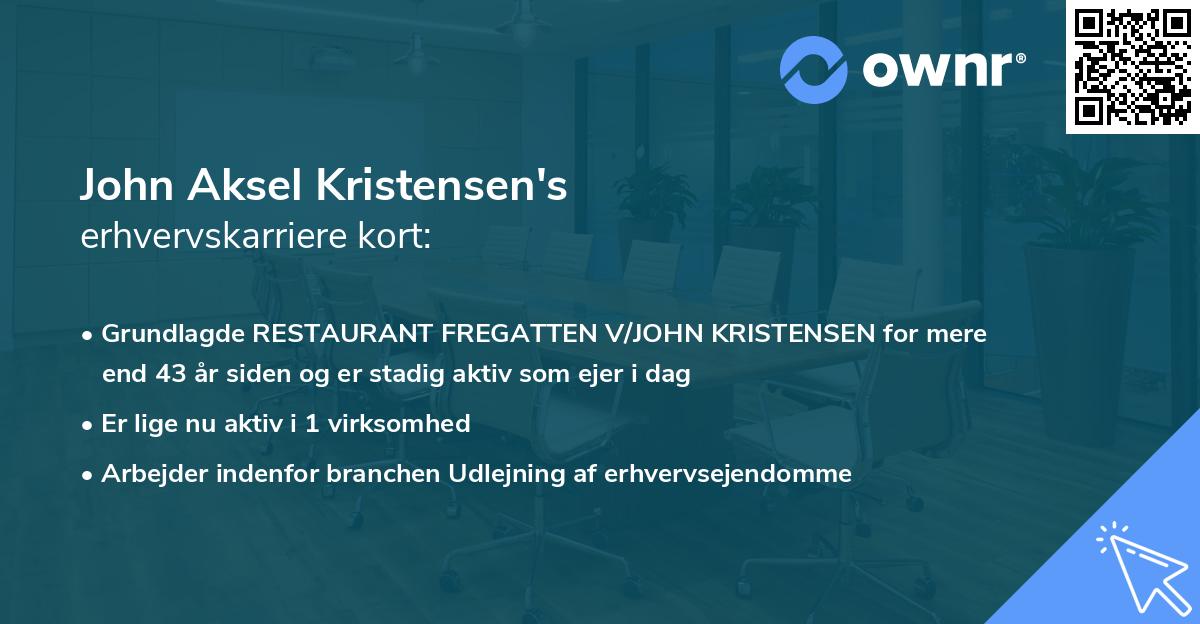John Aksel Kristensen's erhvervskarriere kort