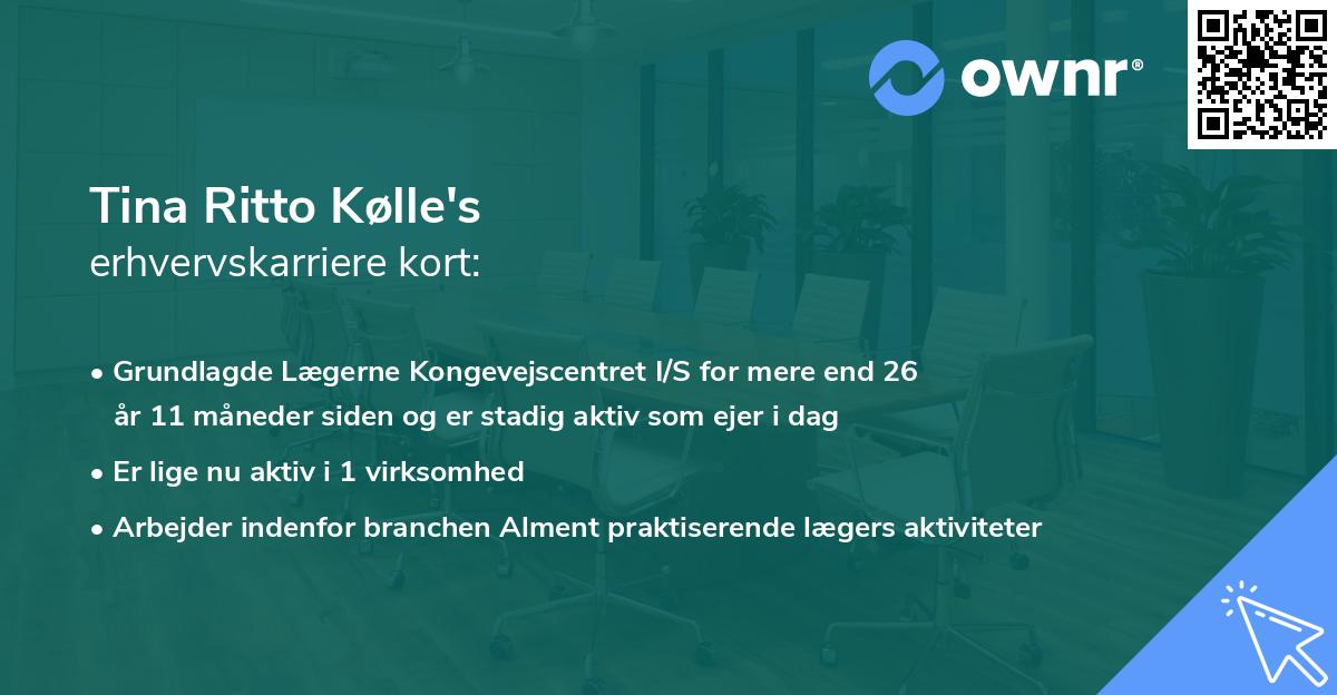 Tina Ritto Kølle's erhvervskarriere kort