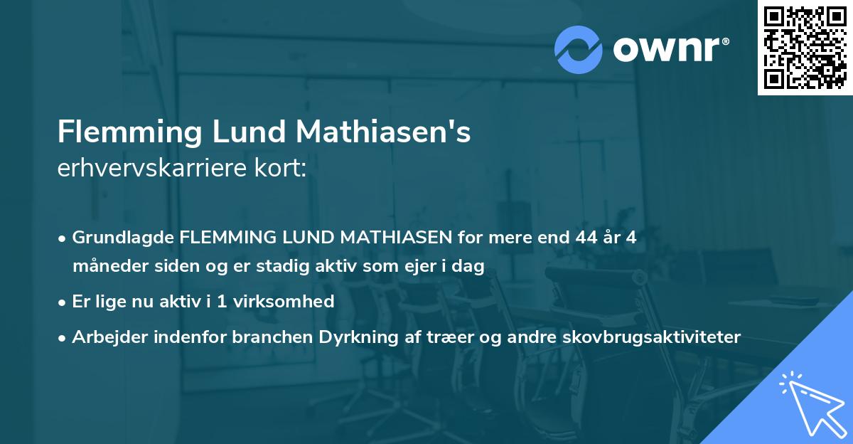 Flemming Lund Mathiasen's erhvervskarriere kort