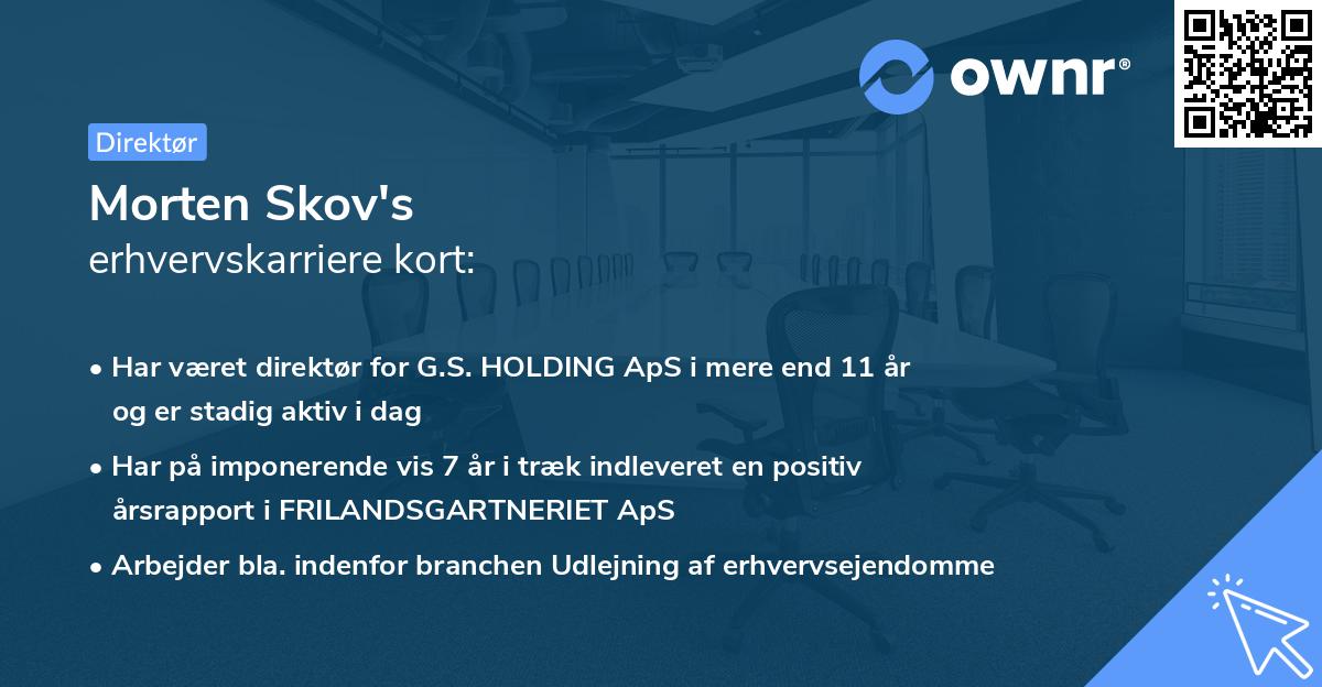 Morten Skov's erhvervskarriere kort