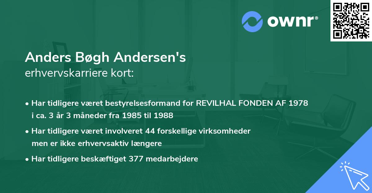 Anders Bøgh Andersen's erhvervskarriere kort