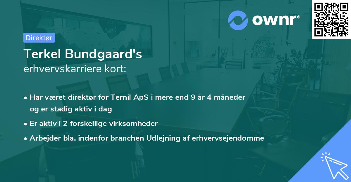 Terkel Bundgaard's erhvervskarriere kort