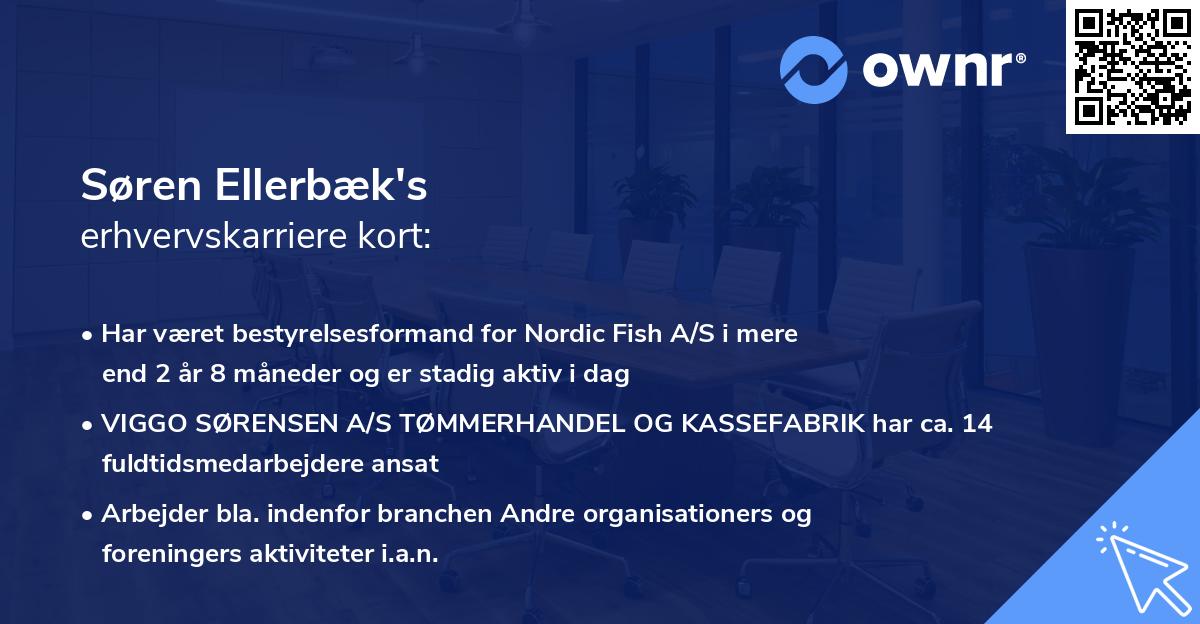 Søren Ellerbæk's erhvervskarriere kort