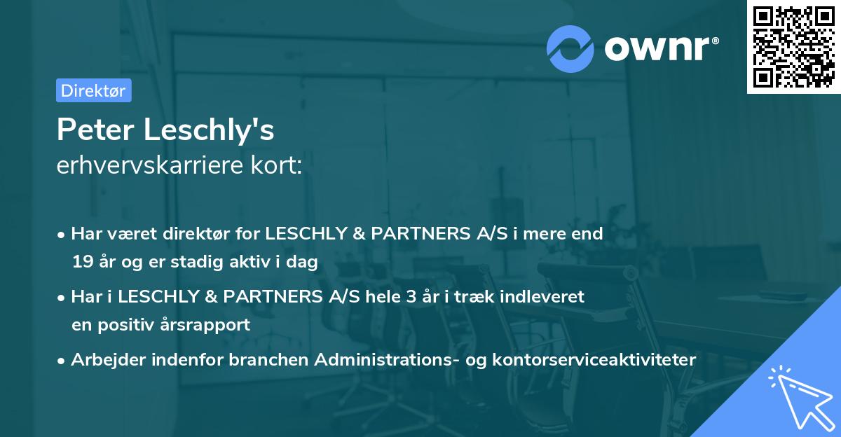 Peter Leschly's erhvervskarriere kort