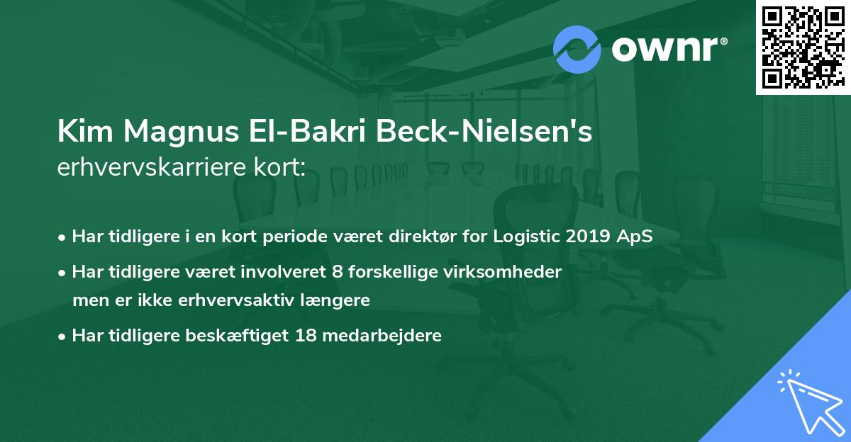 Kim Magnus El-Bakri Beck-Nielsen's erhvervskarriere kort