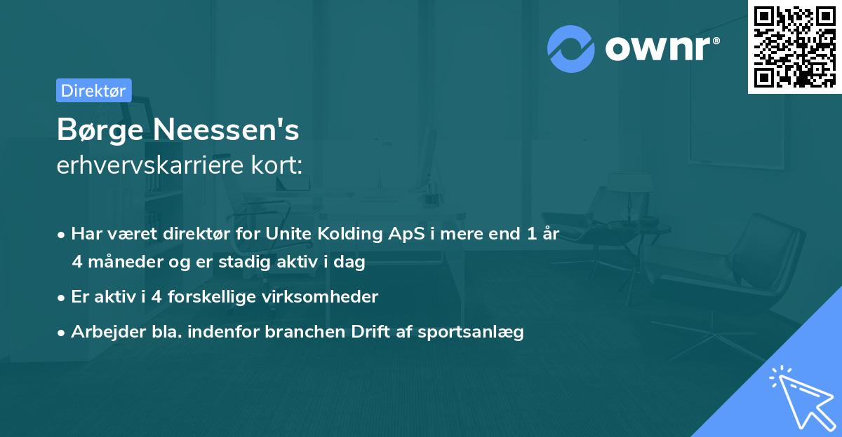 Børge Neessen's erhvervskarriere kort