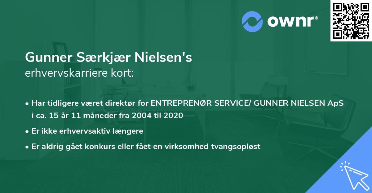 Gunner Særkjær Nielsen's erhvervskarriere kort