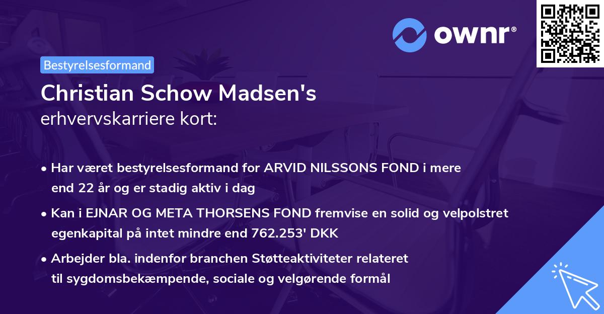 Christian Schow Madsen's erhvervskarriere kort