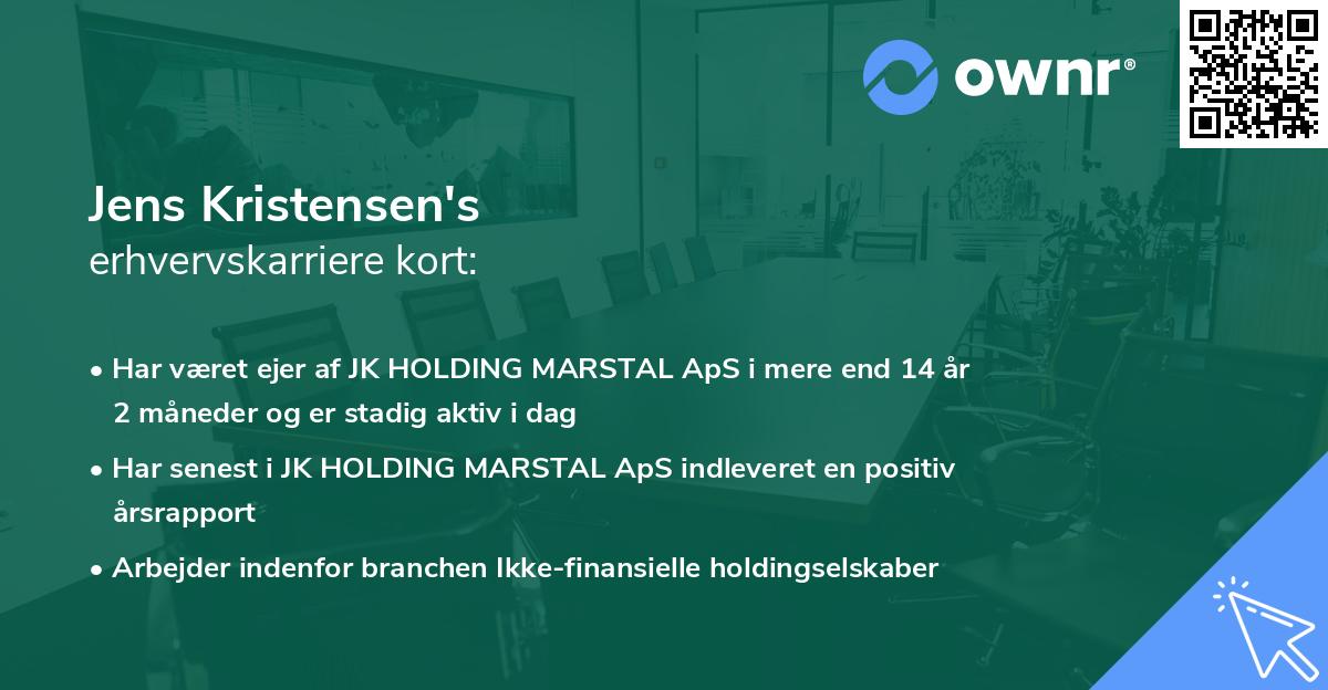 Jens Kristensen's erhvervskarriere kort