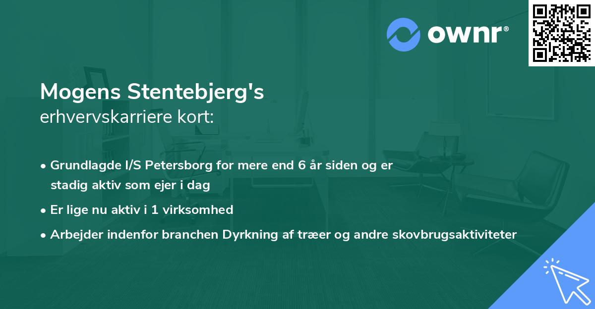 Mogens Stentebjerg's erhvervskarriere kort