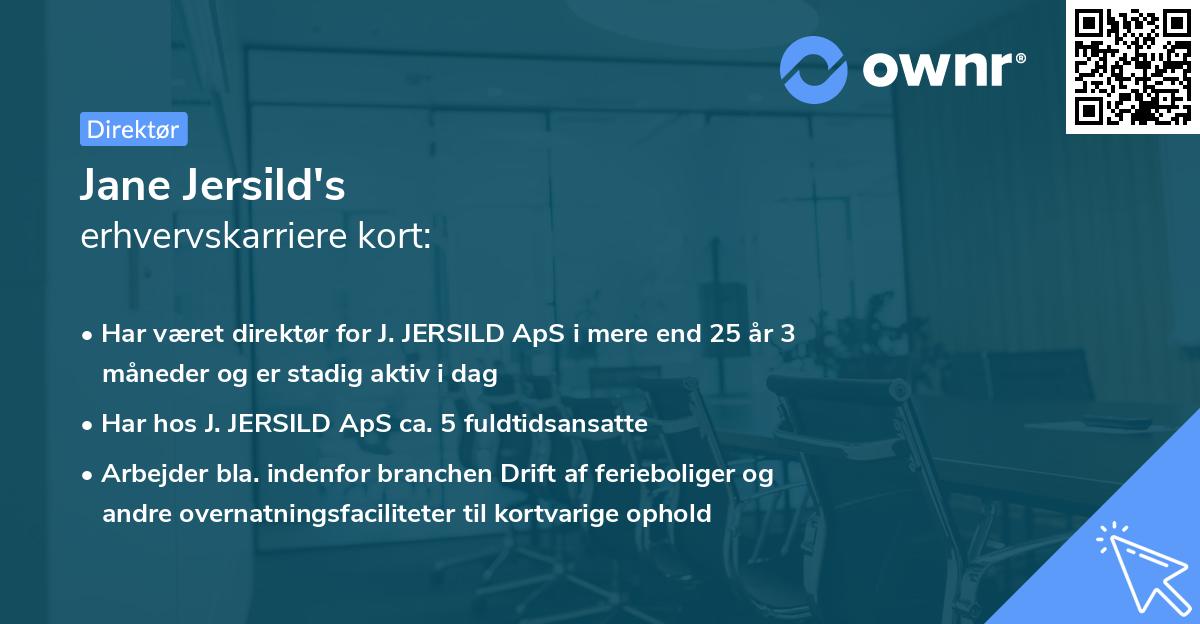 Jane Jersild's erhvervskarriere kort