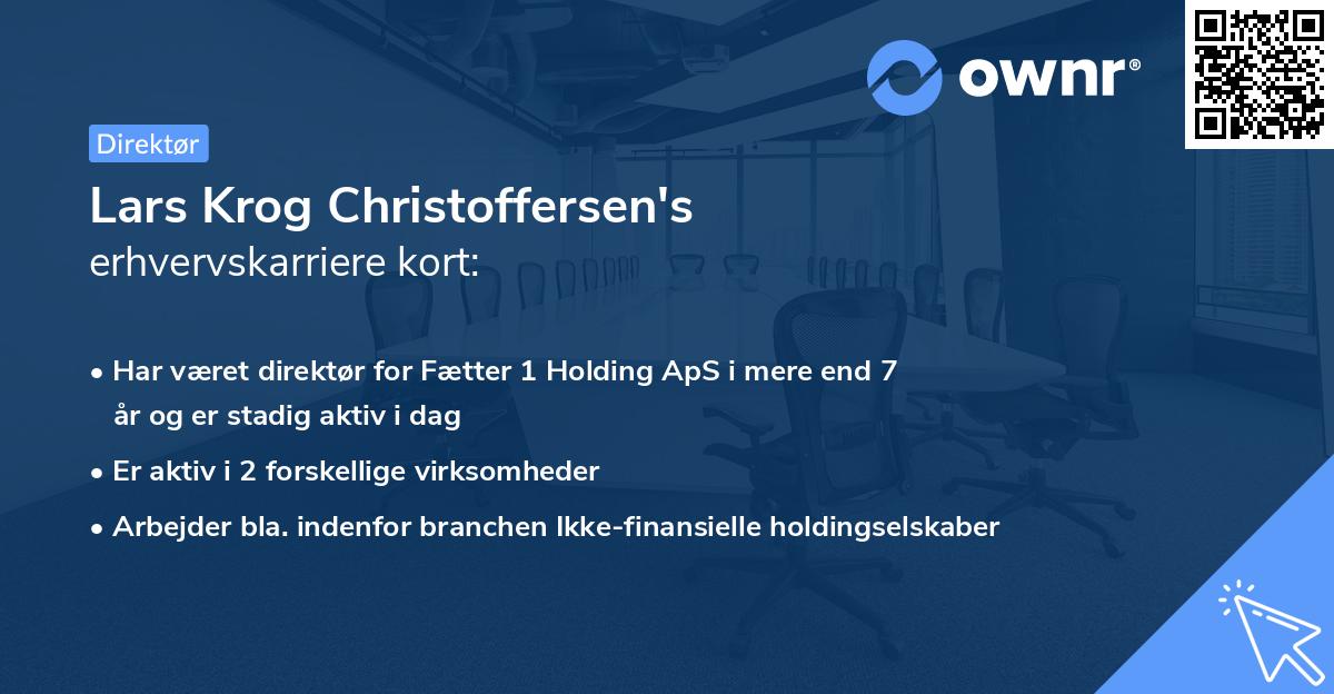 Lars Krog Christoffersen's erhvervskarriere kort