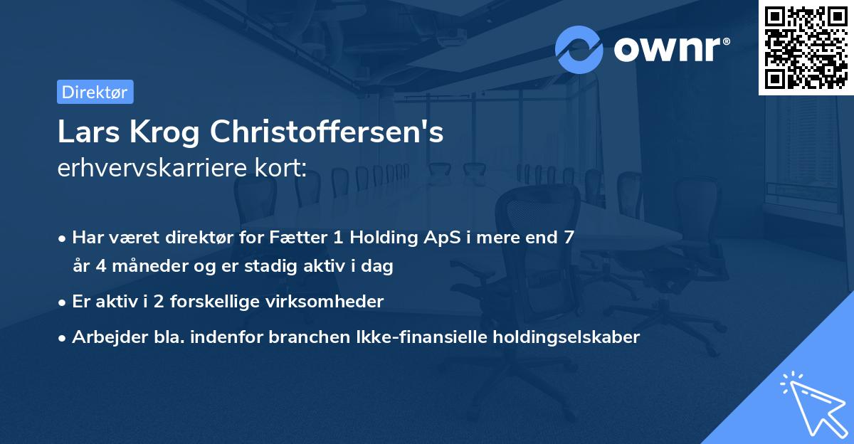 Lars Krog Christoffersen's erhvervskarriere kort