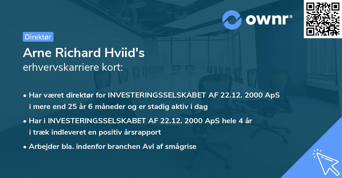 Arne Richard Hviid's erhvervskarriere kort