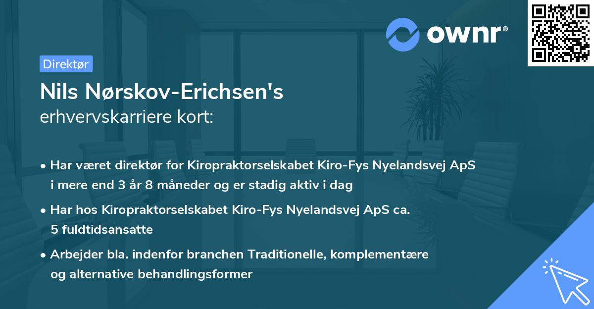 Nils Nørskov-Erichsen's erhvervskarriere kort