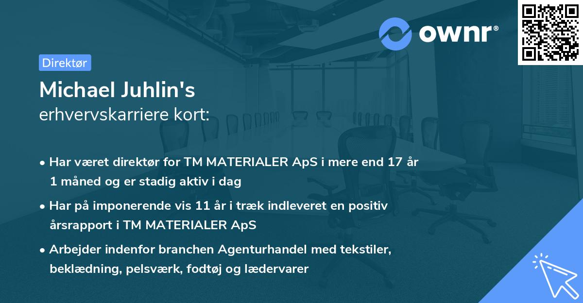 Michael Juhlin's erhvervskarriere kort