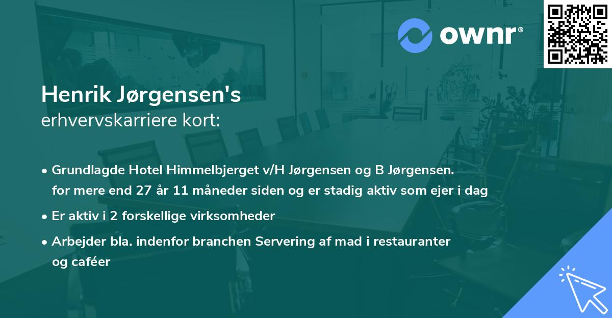 Henrik Jørgensen's erhvervskarriere kort