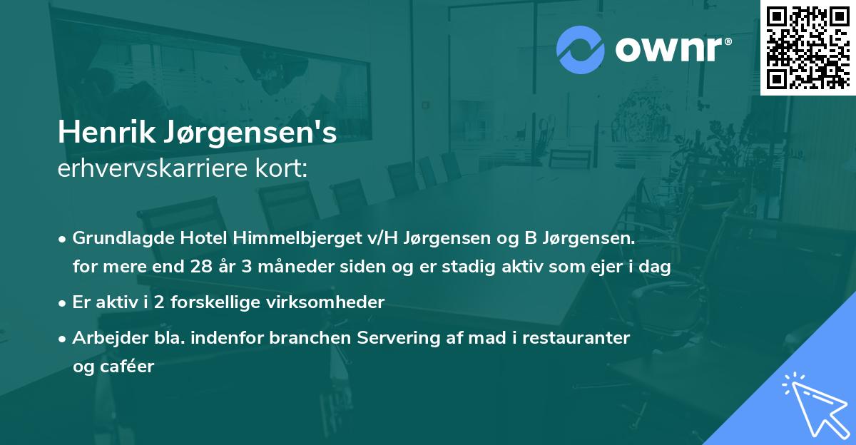 Henrik Jørgensen's erhvervskarriere kort