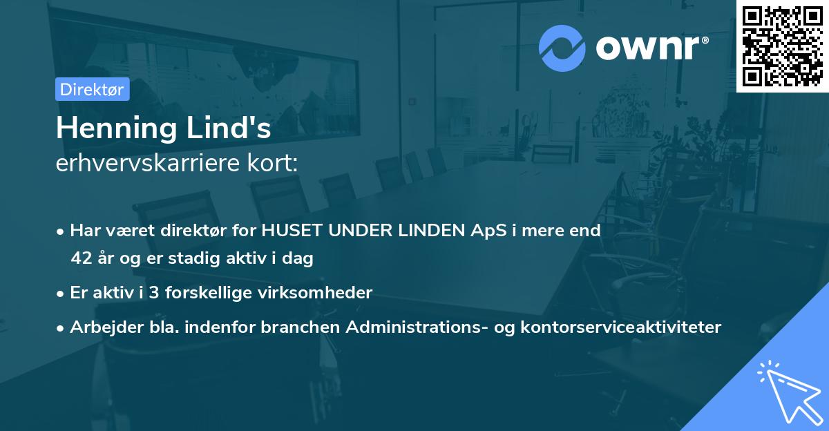 Henning Lind's erhvervskarriere kort