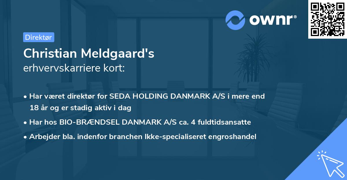 Christian Meldgaard's erhvervskarriere kort