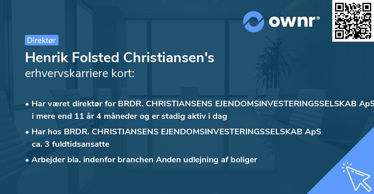 Henrik Folsted Christiansen's erhvervskarriere kort