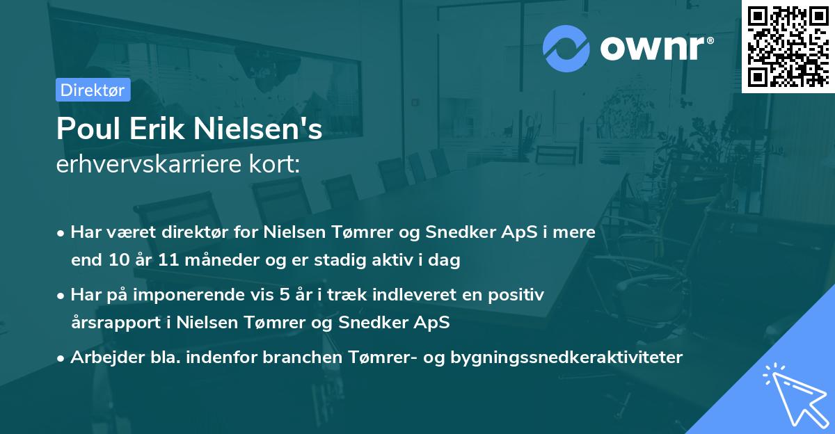 Poul Erik Nielsen's erhvervskarriere kort