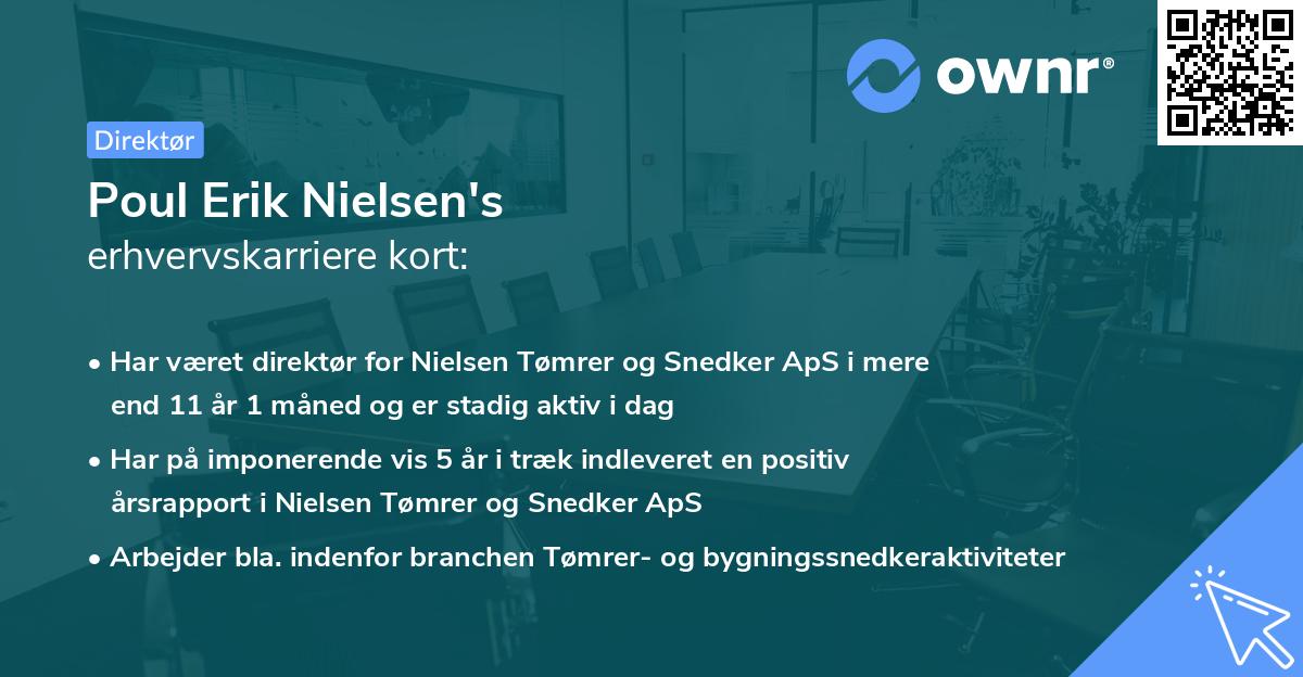 Poul Erik Nielsen's erhvervskarriere kort