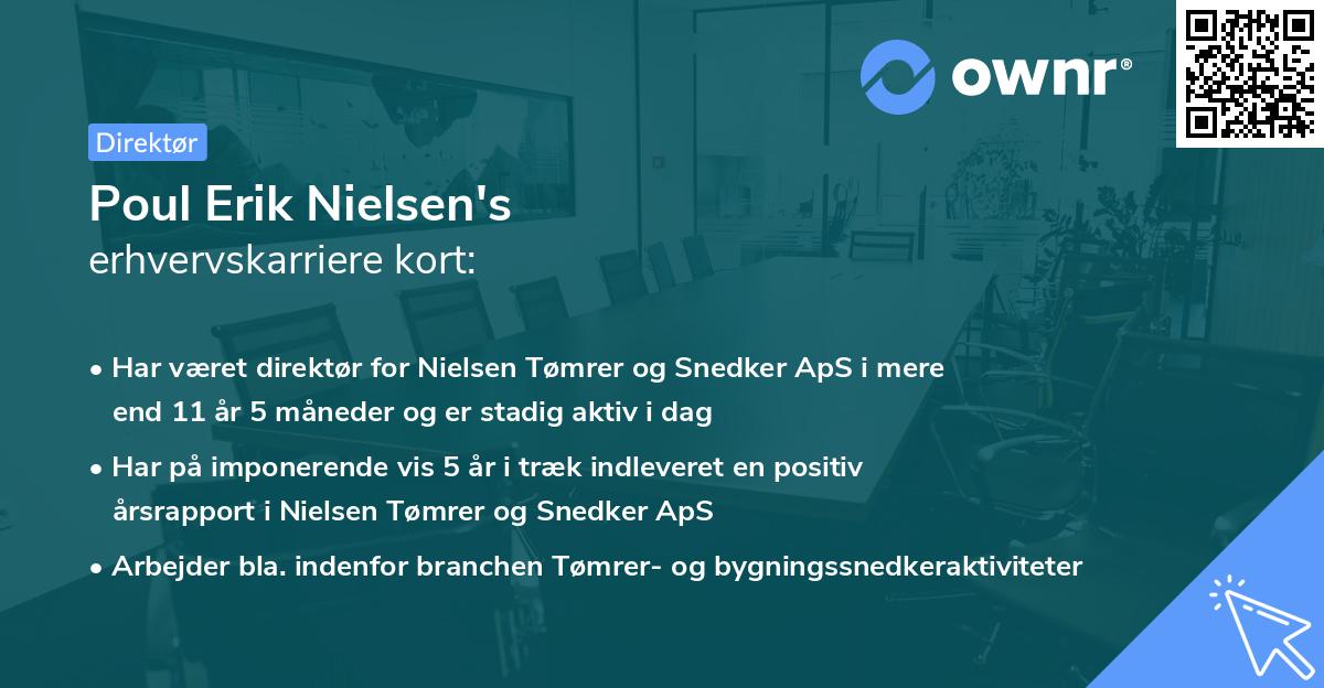 Poul Erik Nielsen's erhvervskarriere kort
